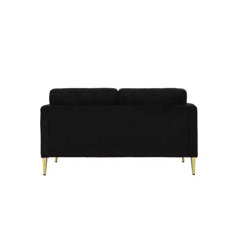 Okak Modern Plush Upholstered Corduroy Loveseat with Solid Wood Frame,Compact Sofa Couch for Living Room,Apartment