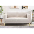 Okak Modern Plush Upholstered Corduroy Loveseat with Solid Wood Frame,Compact Sofa Couch for Living Room,Apartment