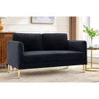 Okak Modern Plush Upholstered Corduroy Loveseat with Solid Wood Frame,Compact Sofa Couch for Living Room,Apartment