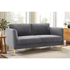 Okak Modern Plush Upholstered Corduroy Loveseat with Solid Wood Frame,Compact Sofa Couch for Living Room,Apartment