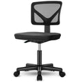 Chaise de bureau Okak dossier bas en maille, sans accoudoirs, chaise d'ordinateur avec support lombaire, chaise de bureau pour l'étude, la salle de lecture, le bureau