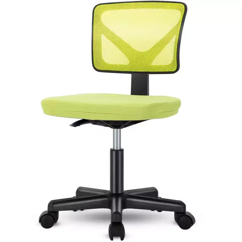 Chaise de bureau Okak dossier bas en maille, sans accoudoirs, chaise d'ordinateur avec support lombaire, chaise de bureau pour l'étude, la salle de lecture, le bureau