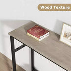 Table d'entrée de 100 cm, Table console de canapé industrielle à 2 niveaux avec rangement, Table d'appoint, pour Entrée, Couloir, Vestibule, Cadre en métal en forme de U