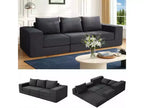 Homdox Canapé-lit 3 places 110 Cloud avec assise profonde et base antidérapante, méridienne en forme de L pour salon, aucun assemblage requis,