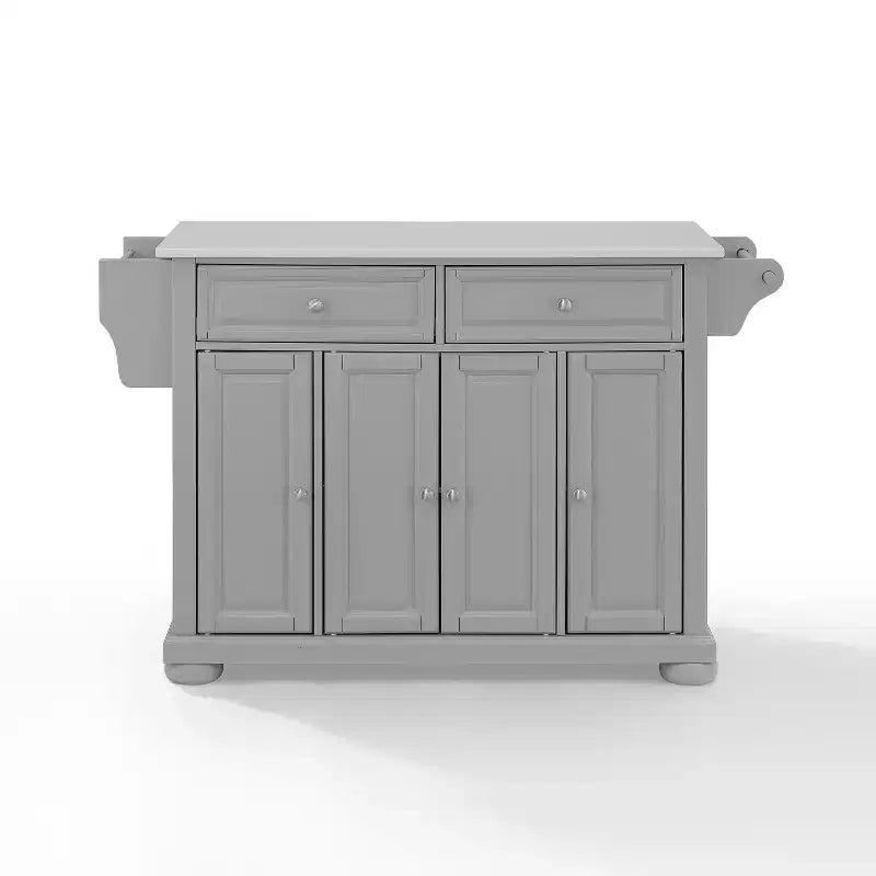 Îlots de cuisine HomeStock en métal de 91,4 cm de haut avec 3 portes et 3 étagères