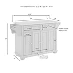 Îlots de cuisine HomeStock en métal de 91,4 cm de haut avec 3 portes et 3 étagères