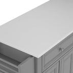 Îlots de cuisine HomeStock en métal de 91,4 cm de haut avec 3 portes et 3 étagères