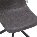 LeisureMod Markley Chaise d'appoint pivotante en cuir avec pieds en fer durables, chaise d'appoint confortable pour cuisine, salle à manger ou bureau, lot de 4