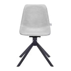 LeisureMod Markley Chaise d'appoint pivotante en cuir avec pieds en fer durables, chaise d'appoint confortable pour cuisine, salle à manger ou bureau, lot de 4