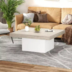 Square coffee table, 35 inches, modern style, suitable for home offices, apartments, reading rooms, easy to assemble.