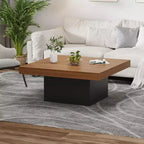 Square coffee table, 35 inches, modern style, suitable for home offices, apartments, reading rooms, easy to assemble.