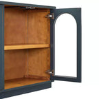Buffet Henley à 4 portes GDFStudio avec portes vitrées cintrées et étagères réglables