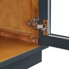 Buffet Henley à 4 portes GDFStudio avec portes vitrées cintrées et étagères réglables