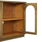 Buffet Henley à 4 portes GDFStudio avec portes vitrées cintrées et étagères réglables