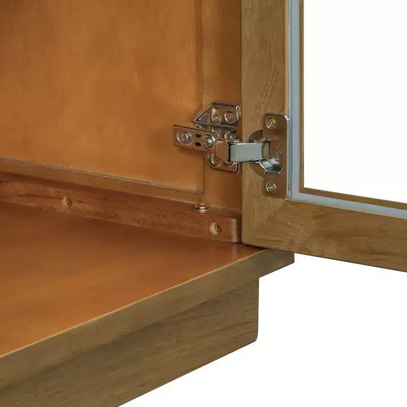 Buffet Henley à 4 portes GDFStudio avec portes vitrées cintrées et étagères réglables