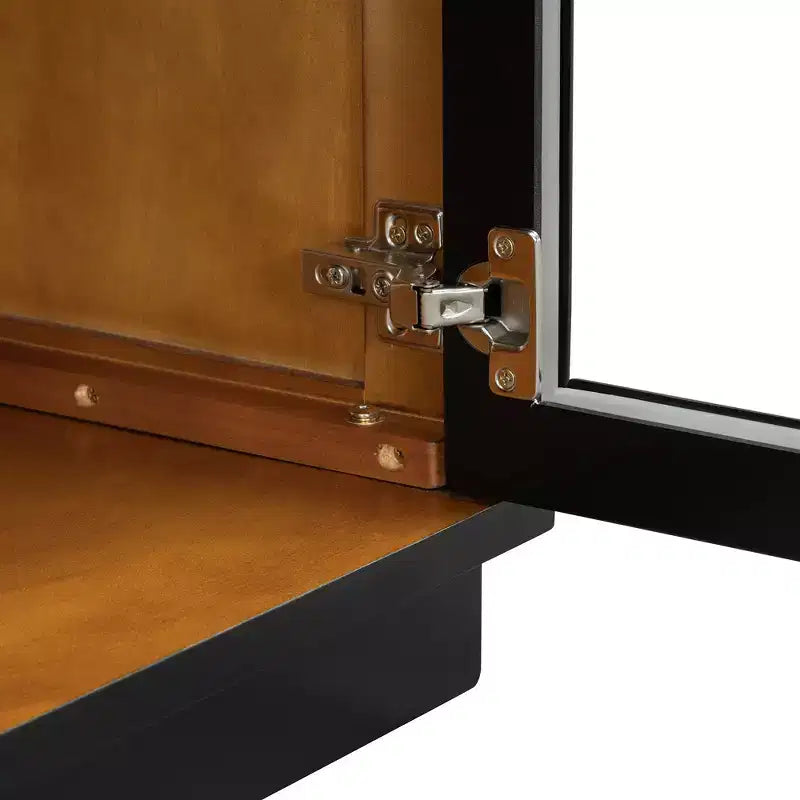 Buffet Henley à 4 portes GDFStudio avec portes vitrées cintrées et étagères réglables