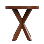 HomeRoots 26 Antique Cherry Manufactured Wood Round End Table