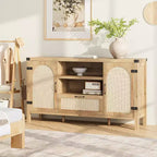 59 Buffet Cabinet with Storage,Farmhouse Kitchen Storage Cabinet with Adjustable Shelves