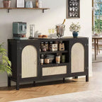 59 Buffet Cabinet with Storage,Farmhouse Kitchen Storage Cabinet with Adjustable Shelves