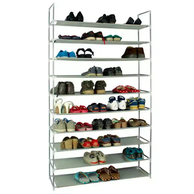 Household Portable Capacity Shoe Mount 10 Layer Shoe Rack