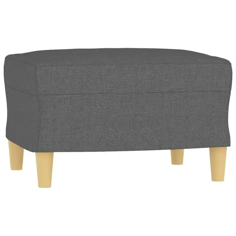 vidaXL Canapé 3 places Canapé Fauteuil avec repose-pieds pour salon Tissu - Gris foncé