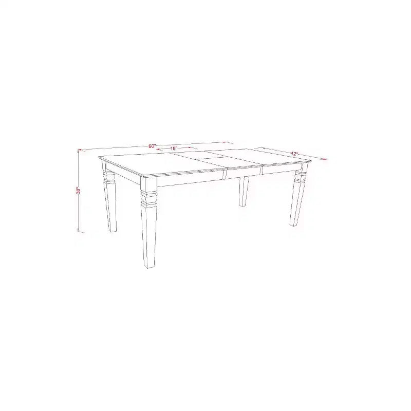HomeStock 5-Piece Black and Cherry Finish Solid Wood Top Dining table with 4 Chairs