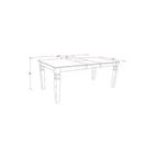 Kitchen Table Set 5pc Rectangle Table w/ Leaf & 4 Chairs - Linen White Legs, Gray Fabric