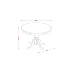 HomeStock 3-Piece Buttermilk & Cherry Finish Solid Wood Top Dining Table with 2 Chairs