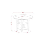 HomeStock 3-Piece Buttermilk and Cherry Finish Round Solid Wood Top Dining Table Set