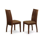 HomeStock 5-Piece Mahogany Finish Solid Wood Top Dining table with 4 Chairs