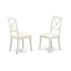 HomeStock 5-Piece Linen White Finish Solid Wood Top Dining table with 4-Chairs with Drop Leaf Lattice Back