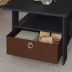 HOMLUX 31 Coffee Table Modern Living Room Furniture with Storage Bin Drawer & Open Shelf