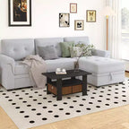 HOMLUX 31 Coffee Table Modern Living Room Furniture with Storage Bin Drawer & Open Shelf