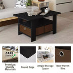 HOMLUX 31 Coffee Table Modern Living Room Furniture with Storage Bin Drawer & Open Shelf