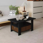 HOMLUX 31 Coffee Table Modern Living Room Furniture with Storage Bin Drawer & Open Shelf