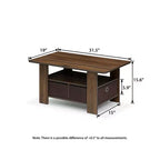 HOMLUX 31 Coffee Table Modern Living Room Furniture with Storage Bin Drawer & Open Shelf