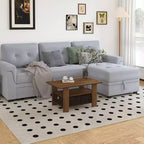 HOMLUX 31 Coffee Table Modern Living Room Furniture with Storage Bin Drawer & Open Shelf