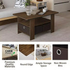 HOMLUX 31 Coffee Table Modern Living Room Furniture with Storage Bin Drawer & Open Shelf