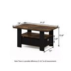 HOMLUX 31 Coffee Table Modern Living Room Furniture with Storage Bin Drawer & Open Shelf