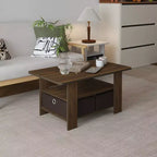 HOMLUX 31 Coffee Table Modern Living Room Furniture with Storage Bin Drawer & Open Shelf