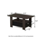 HOMLUX 31 Coffee Table Modern Living Room Furniture with Storage Bin Drawer & Open Shelf