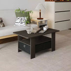 HOMLUX 31 Coffee Table Modern Living Room Furniture with Storage Bin Drawer & Open Shelf
