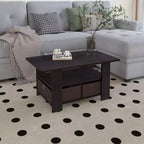 HOMLUX 31 Coffee Table Modern Living Room Furniture with Storage Bin Drawer & Open Shelf