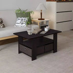 HOMLUX 31 Coffee Table Modern Living Room Furniture with Storage Bin Drawer & Open Shelf