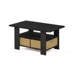 HOMLUX 31 Coffee Table Modern Living Room Furniture with Storage Bin Drawer & Open Shelf
