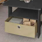 HOMLUX 31 Coffee Table Modern Living Room Furniture with Storage Bin Drawer & Open Shelf