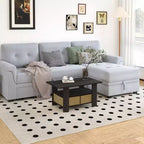 HOMLUX 31 Coffee Table Modern Living Room Furniture with Storage Bin Drawer & Open Shelf