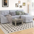 HOMLUX 31 Coffee Table Modern Living Room Furniture with Storage Bin Drawer & Open Shelf