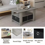 HOMLUX 31 Coffee Table Modern Living Room Furniture with Storage Bin Drawer & Open Shelf