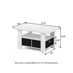 HOMLUX 31 Coffee Table Modern Living Room Furniture with Storage Bin Drawer & Open Shelf